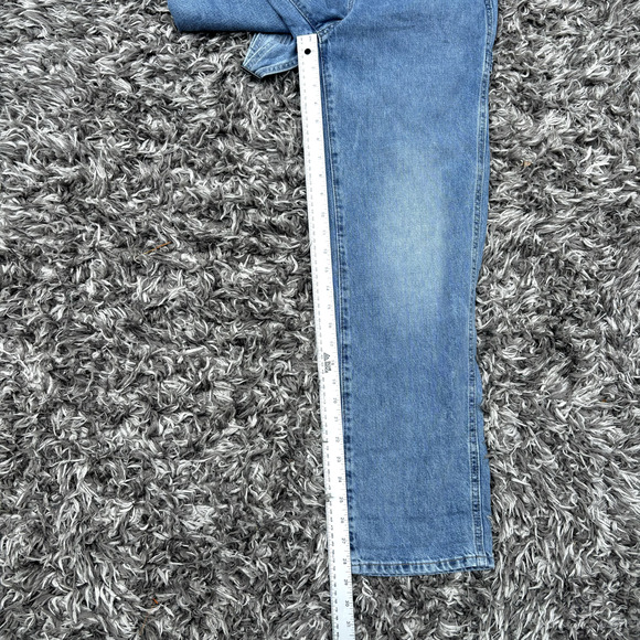 Old Navy Slouchy Straight Non Stretch Denim Jean Overalls Cotton Girls XL 14-16 - Picture 3 of 15